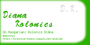 diana kolonics business card